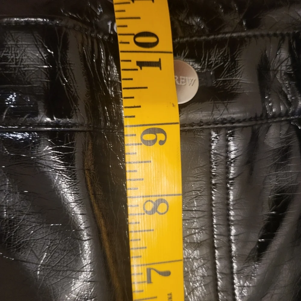 J Crew Black Classic Straight Faux Leather Pants Size 30 New!! - Picture 12 of 13